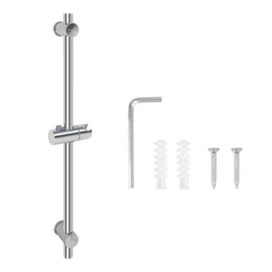 Edelstahl Verstellbar Duschstange Basic Wandhalterung Variabel Brausekopfhalter - Bild 1 von 13