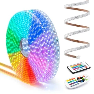 150ft Color Changing LED Strip Flexible 5050 SMD Remote Flash Strobe Fade Modes - Picture 1 of 8