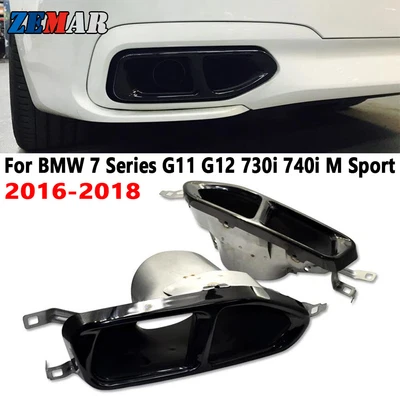 Car Exhaust Pipe Muffler Tips For BMW 7 Series G11 G12 730i 740i M Sport 2016-18 — 第 1/4 张图片