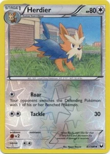Pokemon - Herdier - 87/108 - Uncommon - Reverse Holo - BW - Dark Explorers - NM - Picture 1 of 1
