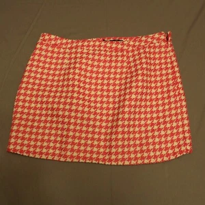 Missguided Mini Skirt in Pink Boucle Houndstooth Knit Women's Size 12 - Picture 1 of 9
