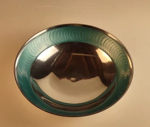 Vintage Hampton Forge Argent Orfevres Oceana Limette Aqua Schüssel 12" x 3,25" - Bild 1 von 4