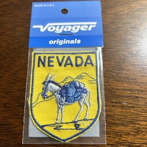 Vtg Voyager Brand NEVADA Souvenir Patch (Pack Mule Donkey)09WI - Picture 1 of 2
