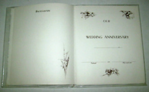 Vintage Wedding Silver Anniversary Memory Book Album Keepsake Book Journal