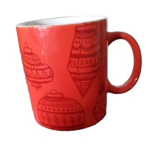 Starbucks Christmas Holiday Kaffeetasse Becher rot mit roten Ornamenten 12 oz 2015 - Bild 1 von 7