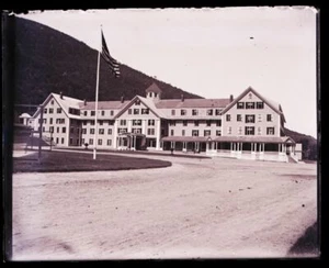(1) LATE 1800s  EARLY 1900s GLASS NEGATIVE; "PROFILE HOUSE", WHITE MOUNTAINS - Picture 1 of 3