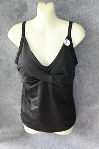 TANKINI PARTE SUPERIOR TALLA S (36-38) NEGRO CON ALMOHADILLAS DE INFINITY nuevo - Imagen 1 de 2