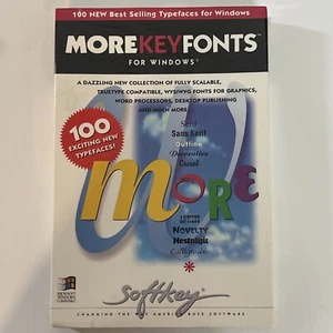 EXTREMELY RARE VINTAGE MORE KEYFONTS FOR MACINTOSH NEW-SEALED - Picture 1 of 3