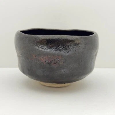 Ceremonia del té japonés Chawan Tazón de té Raku Ware esmalte negro Chanoyu Chado Sado Foto 1 de 4