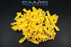 200 PCS 10-12 GAUGE T-TAP YELLOW CRIMP TERMINAL AWG WIRE SPLICE CONNECTOR YTT - Picture 1 of 4