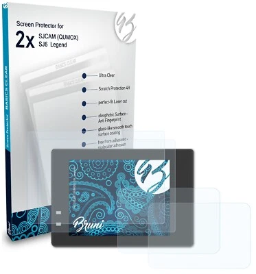 Bruni 2x Écran protecteur pour SJCAM (QUMOX) SJ6  Legend Protecteur d'écran - Photo 1/4