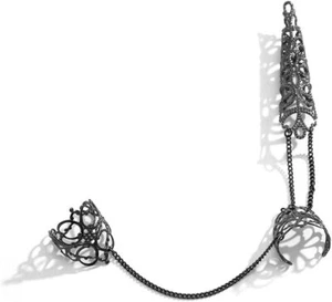 Finger Nail Tip Claw Chain Rings for Teen Girls Women Golden Finger Knuckle Prot - Picture 1 of 5