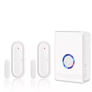 Wireless Door Open Sensor Chime, Door Entry Chime with Adjustable Volume, 48 Chi - Picture 1 of 14