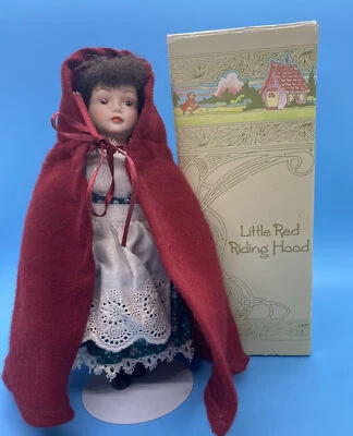 Muñeca Avon 1985 Fairy Tale Collection “Little Red Riding Hood porcelana 8” con soporte Foto 1 de 4