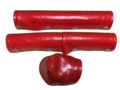 VINTAGE RED RAD PAD HUFFY Mongoose MX SNAP ON BMX FRAME STEM V HANDLEBAR vinyl - Image 1 of 4