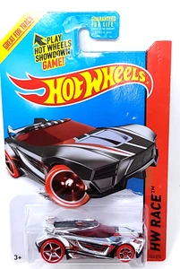 2015 Hot Wheels Treasure Hunt #162 HW Race-Super Chrome CHICANE Chrome wRed Whls - Picture 1 of 3
