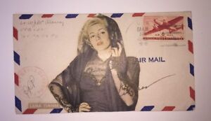 Couverture courrier aérien, vers 1940, dédicacée par Lana Turner 
