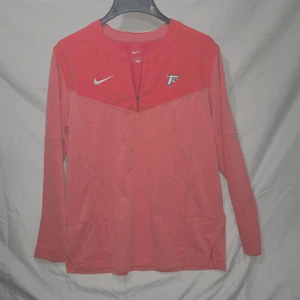 Nike sweater Mens Large quarter zip swoosh team logo "F" patch - Picture 1 of 3