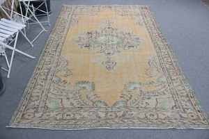 Statement Teppich, 5,9x9,2 ft große Teppiche, Vintage Teppiche, Oushak Teppich, türkische Teppiche - Bild 1 von 10