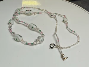 Vintage Necklace Plastic Beads Pastel Colours Lightweight - Picture 1 of 8