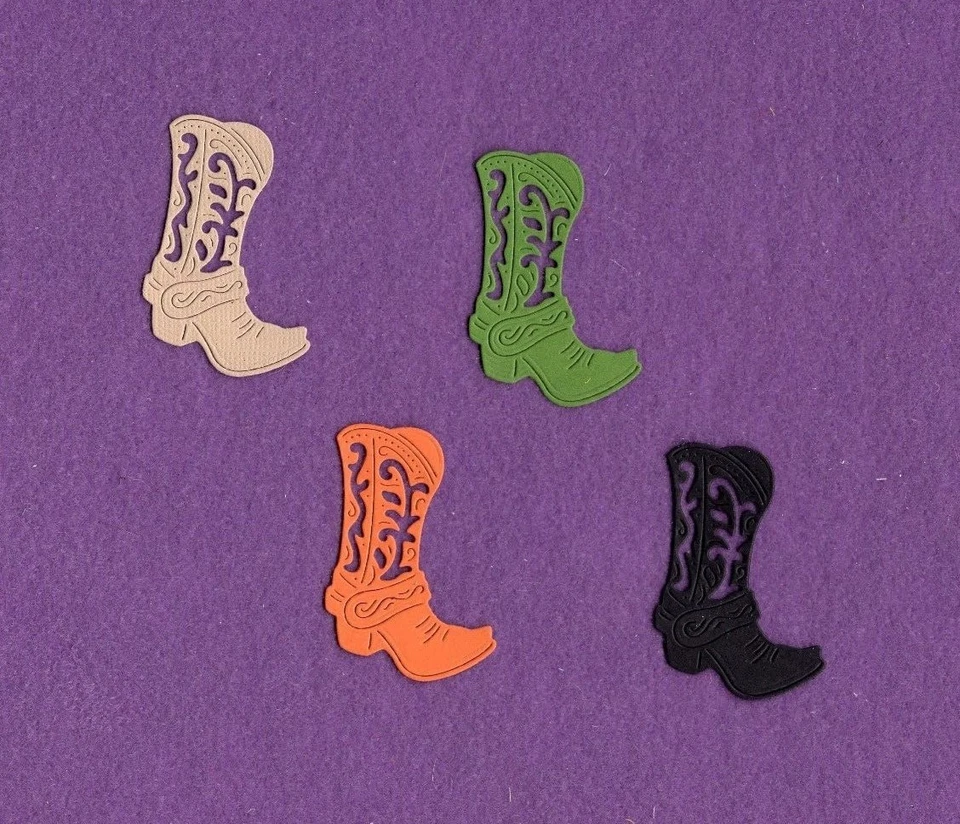 COWBOY 2 BOOT 1 die cuts scrapbook cards - Image 1 of 1
