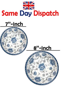 Blue Dessert , Rice , Pasta , Dinner Plates Wide Crockery - 177.8mm-7inch-8inch - Picture 1 of 5