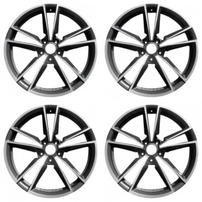 SET OF (4) 20" CHEVROLET CAMARO WHEELS RIMS 2018-2021  FACTORY OEM MACHINED GREY - Image 1 of 2