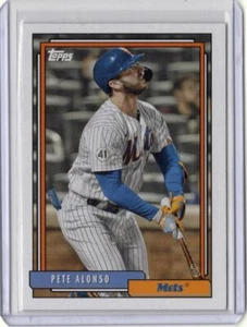 PETE ALONSO - NEW YORK METS - 2021 TOPPS - THROWBACK INSERT # T92-31 - SWEET! - Picture 1 of 2