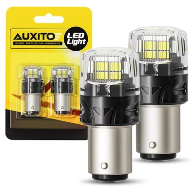 US AUXITO BAY15D 1157 LED DRL 6500K White 2400LM Reverse Brake Turn Signal Light - Image 1 of 4