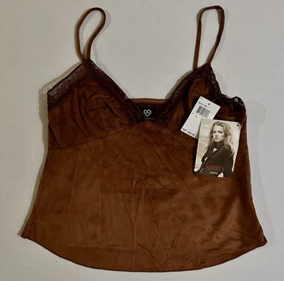 Vintage Y2K XoXo Brown Lace Camisole Tank Top Women Size Large New With Tags  - Image 1 of 4