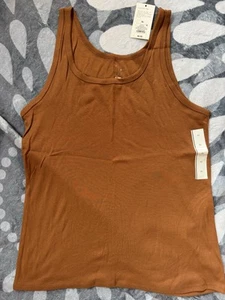 Camiseta sin mangas A New Day marrón algodón óxido para mujer talla XL NUEVA - Imagen 1 de 2