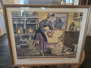 Vintage Bathroom Progression In 1855 Advertising Art *Rare* - Picture 1 of 3