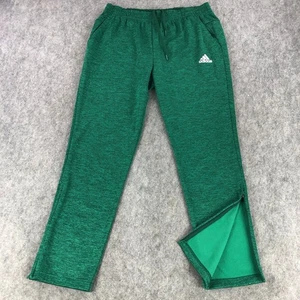 Adidas Sweatpants Mens XL Green Track Pants Zip Bottom Drawstring ClimaWarm - Picture 1 of 17