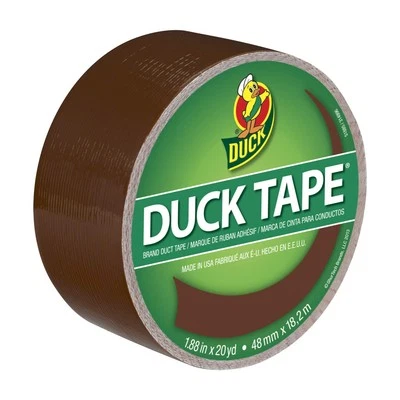 Duck 1304965 Color Duct Tape Brown, 1.88 Inches x 20 Yards, Single Roll - Image 1 of 4