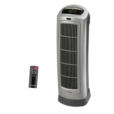Oscillating Digital Ceramic Tower Heater for Home with Adjustable Thermostat,... - Image 1 of 4