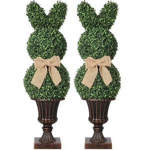 39"/3.25' Artificial Bunny Shaped Topiary Tree With Classic Planter Pot Rabbi... - Picture 1 of 8