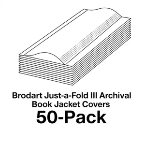 Brodart 10"x21" Just-a-Fold III Archival Book Jacket Covers -Clear - 50 Pack - Bild 1 von 1