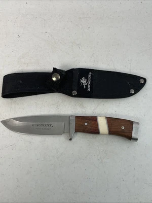 Cuchillo de hoja Winchester vintage, cuchillo de bolsillo edición limitada 8” madera y cerámica H Foto 1 de 4