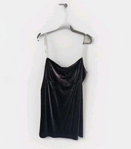 NEU H&M Divided Stretch Samt Bodycon Kleid mit Strass Trägern Gr. XL - Bild 1 von 4