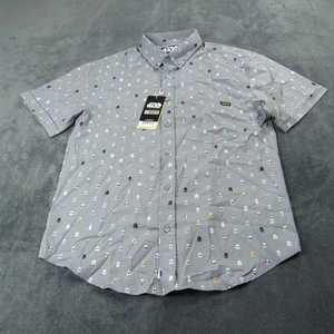 RSVLTS Star Wars Lil Troopers Shirt Men’s Medium Gray Kunuflex Button Up NWT - Picture 1 of 9