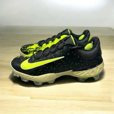 Nike Alpha Huarache Elite 4 Low MCS Baseball Black/Lime FV6096-001 Men Sz 12 NEW - Image 1 of 4