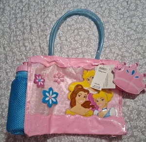 ULTRA RARE VTG NWT Disney Store Princess Kids Tote Bag & Water Bottle Coin Bag - Picture 1 of 12
