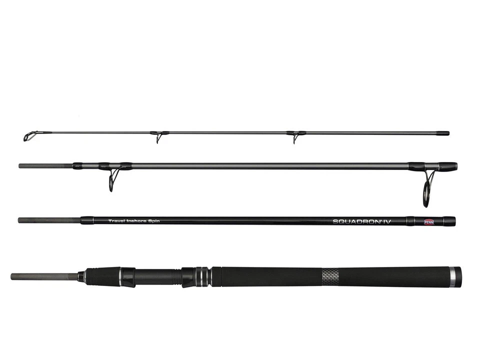 NEW 2025 Penn Squadron IV Travel Spin 2.40m-3.00m 4-sec Canne Pesca dalla Barca - Immagine 1 di 1