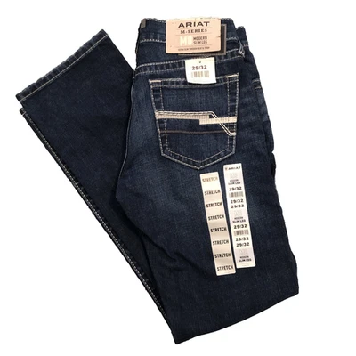 Pantalones de mezclilla Ariat para hombre M8 modernos Jason pierna ajustada talla 29 32” L vaquero occidental BONITOS Foto 1 de 4