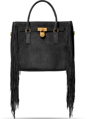 🌺🌹Michael Kors  Hamilton Large Suede Satchel Black - Image 1 of 3