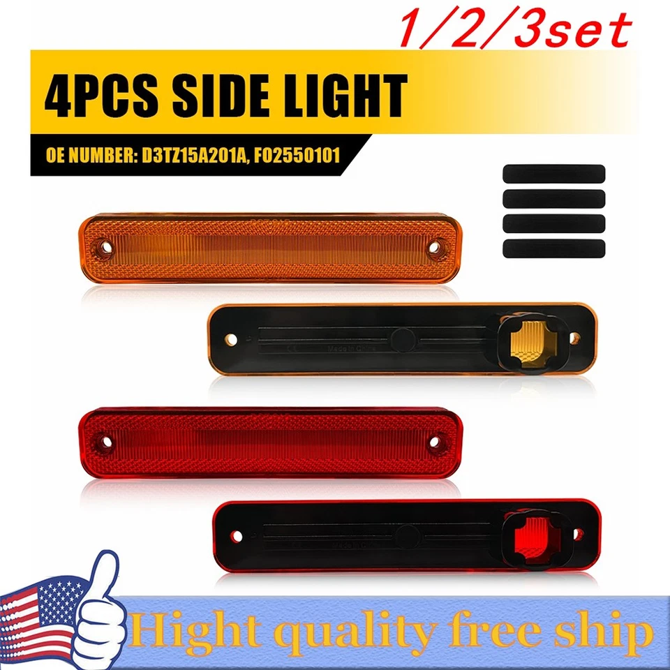 Marcador lateral 4/8x para Ford F-150 75-79 delantero + trasero lado conductor y pasajero Foto 1 de 1