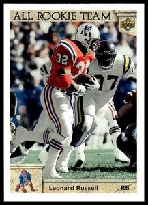 Leonard Russell *TODO EL EQUIPO NOVATO* 1992 cubierta superior #32 - Imagen 1 de 2