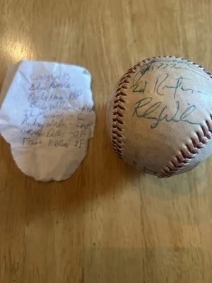 1992 Liga Menor Osceola Astros Balón Multi-firmado Edgar Rentería FSL Balón Foto 1 de 4