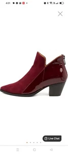 Django & Juliette Beautiful Burgandy Suede Boots Size 37 - Picture 1 of 12