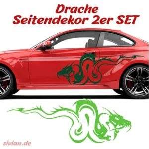 Pegatinas laterales pegatinas de coche dragones juego de 2 pegatinas tuning tatuaje lados decoración - Imagen 1 de 4